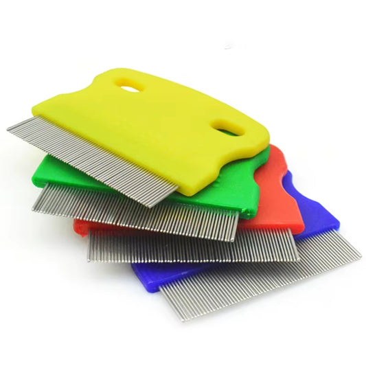 Stainless Steel Pet Grooming Hair Comb Long Thick Hair Fur Removal Flea and Lice Brush Pets Combs for Dog Cat Rabbit Guinea Pig